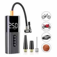 New Inflatable Pump Mini Portable Air Compressor with LED Lighting Tyre Inflator 12V 150PSI Wire Air Pump for 168 Car Bicycle balls